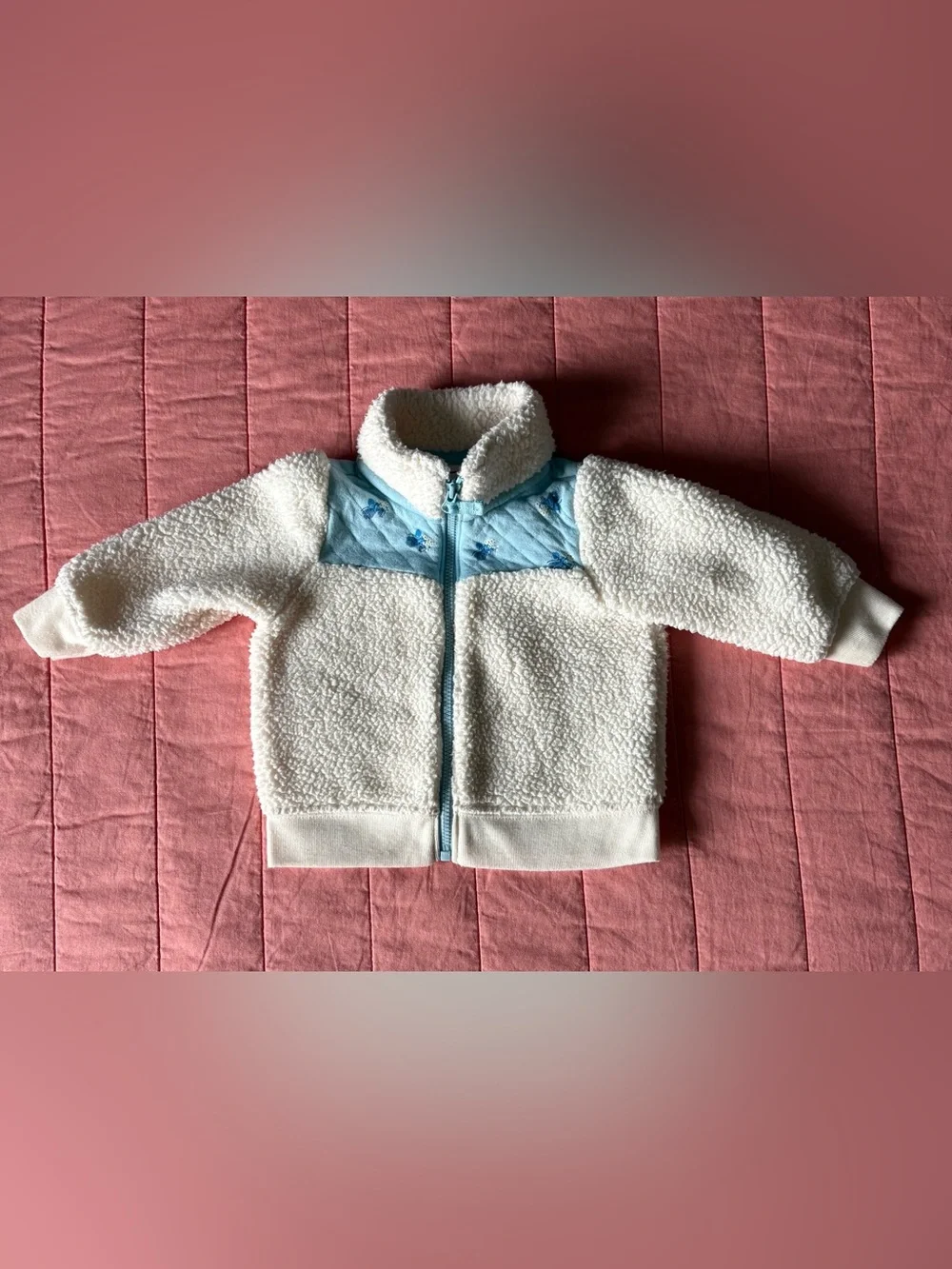 Carter's Cream and Blue Baby Garment